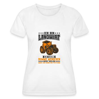 Landwirt - Frauen Funktions-T-Shirt - Weiß - Vorne - AI Model Female 172 dark (172cm)