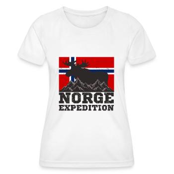 Norwegen - Frauen Funktions-T-Shirt - Weiß - Vorne - AI Model Female 172 dark (172cm)