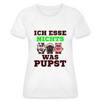 Vegetarier Spruch - Frauen Funktions-T-Shirt - Weiß - Vorne - AI Model Female 172 dark (172cm)