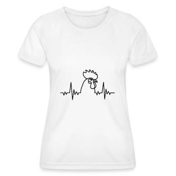 Battement de coeur de poulet - T-shirt sport Femme - blanc - Devant - AI Model Female 172 dark (172cm)