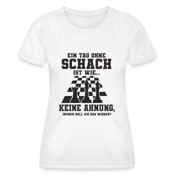 Schachspieler Spruch - Frauen Funktions-T-Shirt - Weiß - Vorne - AI Model Female 172 dark (172cm)