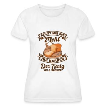 Bäcker - Frauen Funktions-T-Shirt - Weiß - Vorne - AI Model Female 172 dark (172cm)