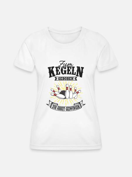 Kegeln - Frauen Funktions-T-Shirt - Weiß