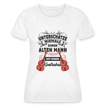 Kontrabass - Frauen Funktions-T-Shirt - Weiß - Vorne - AI Model Female 172 dark (172cm)