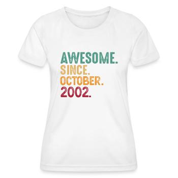 Octobre 2002 - Cadeau de 20e anniversaire. Légende. - T-shirt sport Femme - blanc - Devant - AI Model Female 172 dark (172cm)
