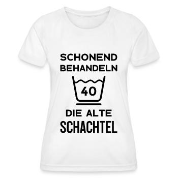 40. GEBURTSTAG FRAU ALTE SCHACHTEL 40 JAHRE - Frauen Funktions-T-Shirt - Weiß - Vorne - AI Model Female 172 dark (172cm)