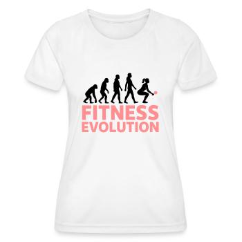 Fitness Evolution Frau Geschenk Cool - Frauen Funktions-T-Shirt - Weiß - Vorne - AI Model Female 172 dark (172cm)
