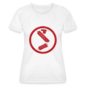 Antifa Symbol Beam Destroyed - Women's Functional T-Shirt - white - Front - AI Model Female 172 dark (172cm)