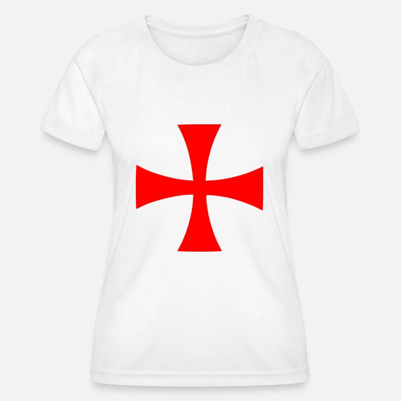 Jerusalem Cross Jerusalem Cross - Women's Functional T-Shirt - white