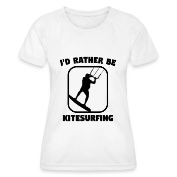 I'd rather be kitesurfing - Frauen Funktions-T-Shirt - Weiß - Vorne - AI Model Female 172 dark (172cm)