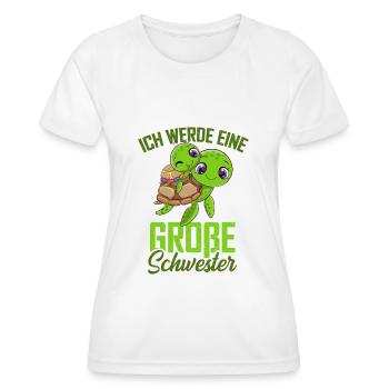 Große Schwester Schildkröte - Frauen Funktions-T-Shirt - Weiß - Vorne - AI Model Female 172 dark (172cm)