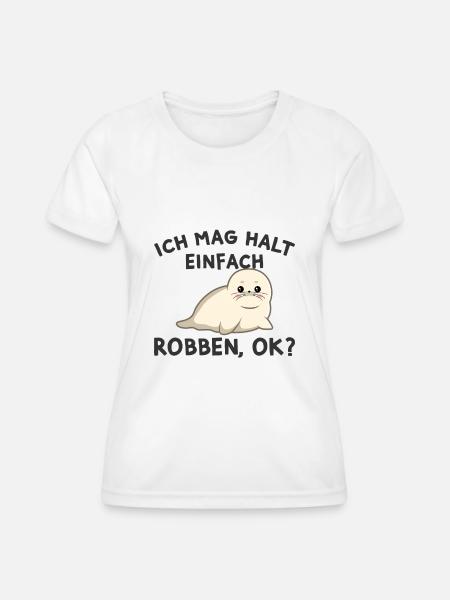 Robbe - Frauen Funktions-T-Shirt - Weiß