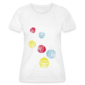 Casque de football - T-shirt sport Femme - blanc - Devant - AI Model Female 172 dark (172cm)