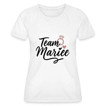 Team Mariée EVJF enterrement de vie de jeune fille - T-shirt sport Femme - blanc - Devant - AI Model Female 172 dark (172cm)