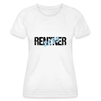 Rentner 2025, Ruhestand, Rente - Frauen Funktions-T-Shirt - Weiß - Vorne - AI Model Female 172 dark (172cm)