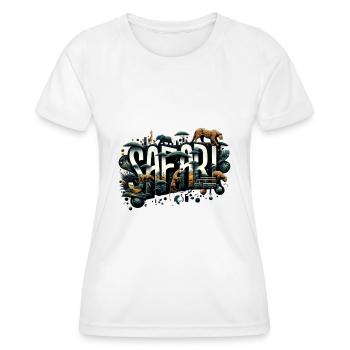 Safari Wildtiere Savanne Afrika Serengeti - Frauen Funktions-T-Shirt - Weiß - Vorne - AI Model Female 172 dark (172cm)