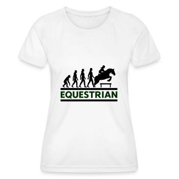 Equestrian Evolution Reiterin Geschenk Cool - Frauen Funktions-T-Shirt - Weiß - Vorne - AI Model Female 172 dark (172cm)