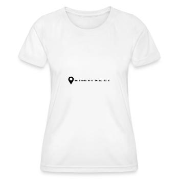 München Koordinaten - Frauen Funktions-T-Shirt - Weiß - Vorne - AI Model Female 172 dark (172cm)