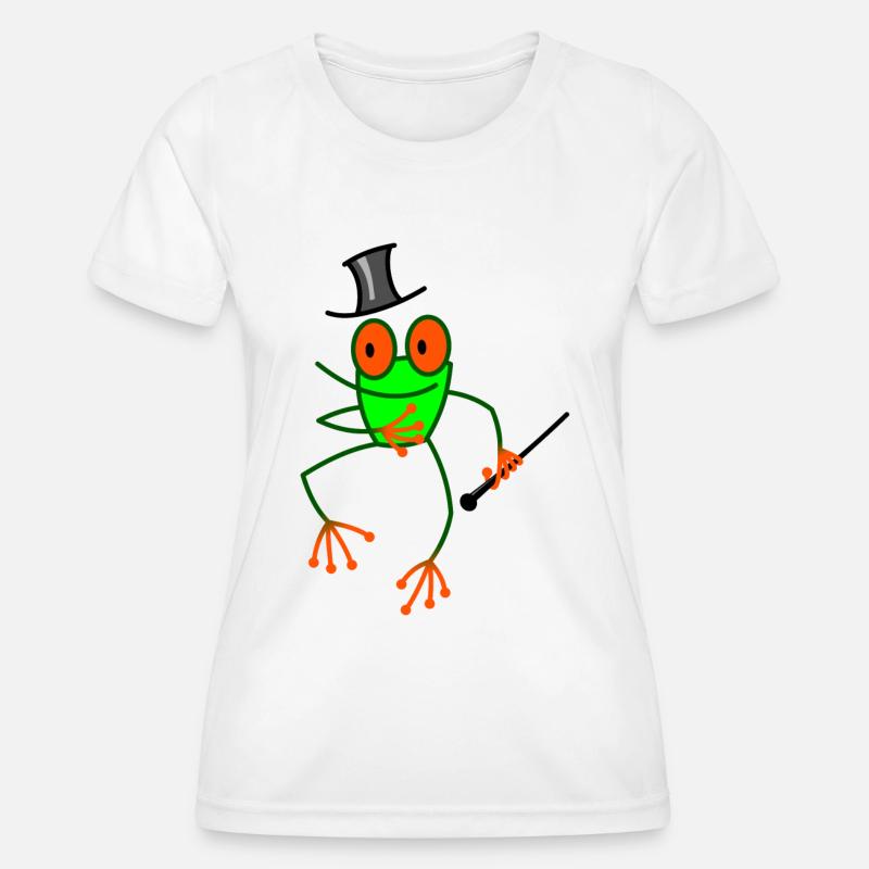 Dancing Frog - Women's Functional T-Shirt - white