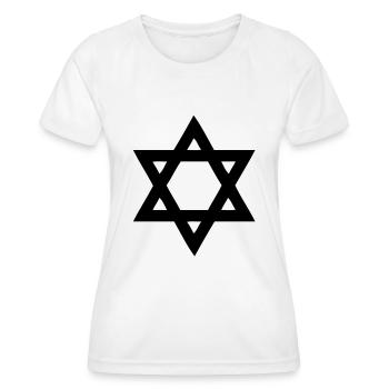 davidstern - Frauen Funktions-T-Shirt - Weiß - Vorne - AI Model Female 172 dark (172cm)