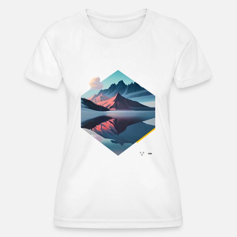 Red Low Mountain - Women's Functional T-Shirt - white