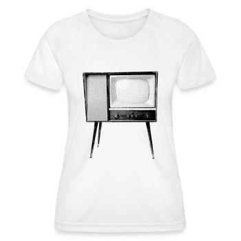 Vintage Fernseher - Frauen Funktions-T-Shirt - Weiß - Vorne - AI Model Female 172 dark (172cm)