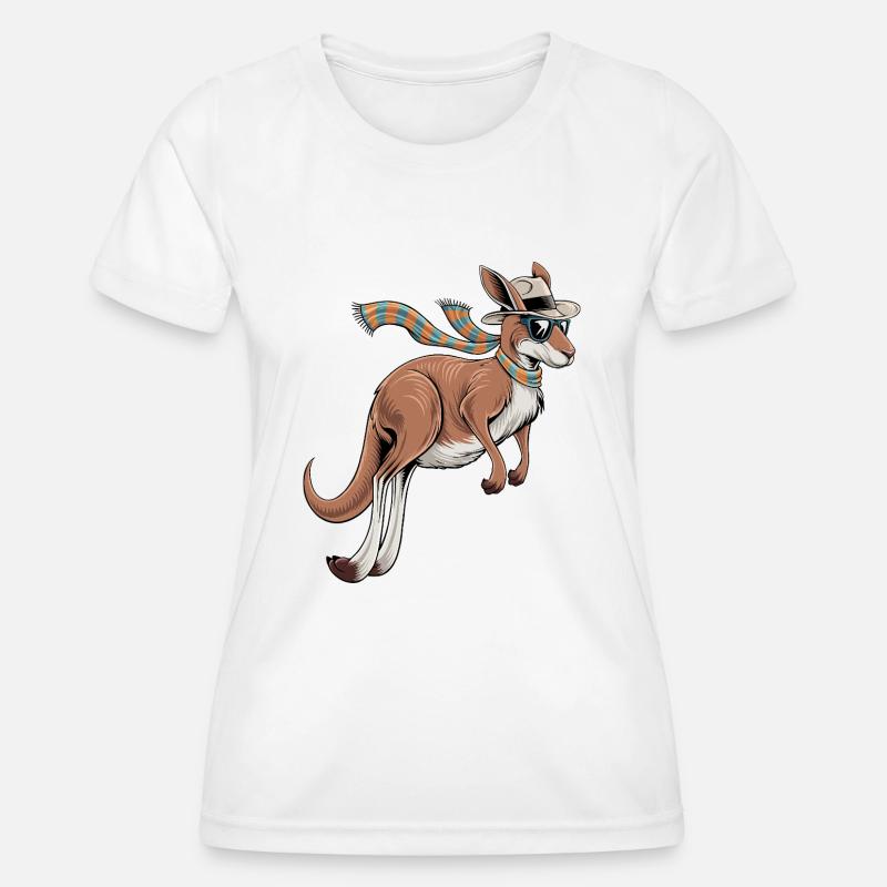 Stylish Kangaroo - Women's Functional T-Shirt - white