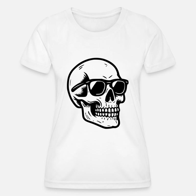 Skull glasses, skull ... - Women's Functional T-Shirt - white