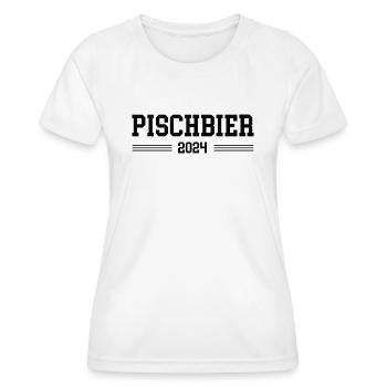 Pischbier 2024 Babyparty Babypinkeln Pinkelparty - Frauen Funktions-T-Shirt - Weiß - Vorne - AI Model Female 172 dark (172cm)
