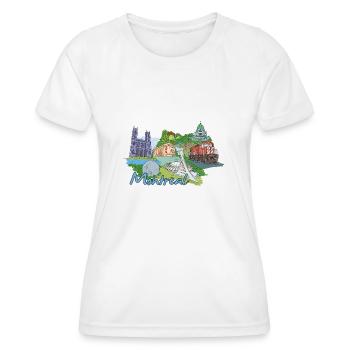 My favorite city design - Montreal - Women's Functional T-Shirt - white - Front - AI Model Female 172 dark (172cm)