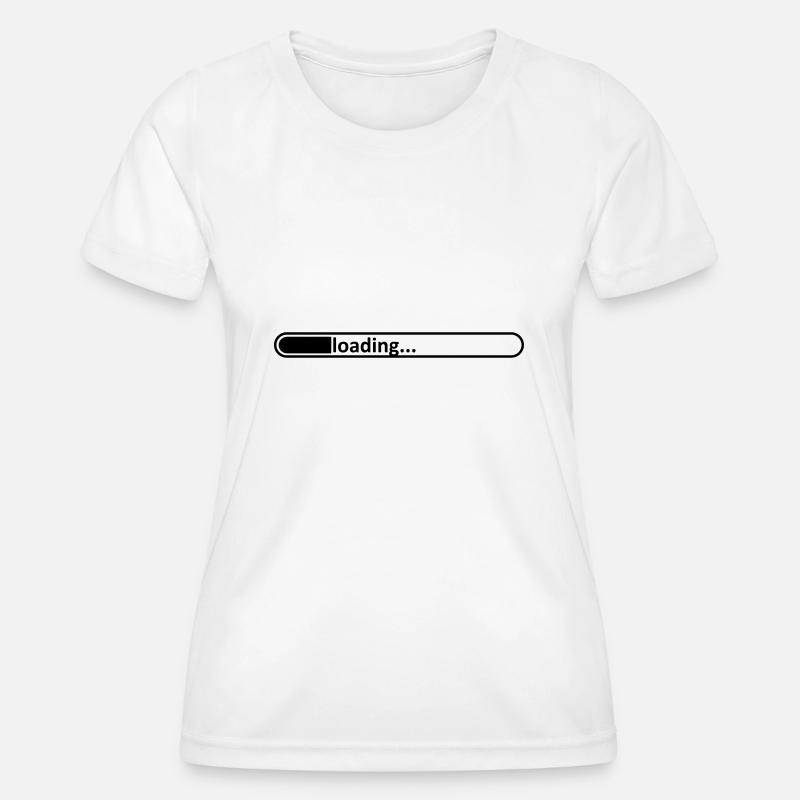 Ladebalken //loading//laden //lädt // Dauer //Zeit - Frauen Funktions-T-Shirt - Weiß