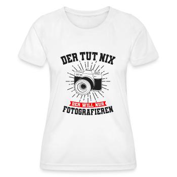 Fotograf - Frauen Funktions-T-Shirt - Weiß - Vorne - AI Model Female 172 dark (172cm)