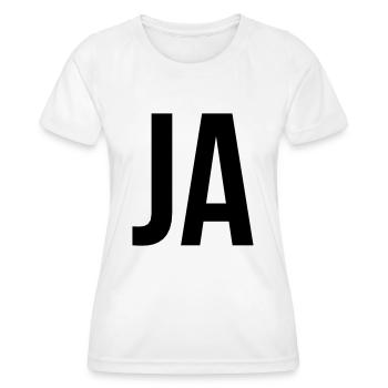 Ja - Frauen Funktions-T-Shirt - Weiß - Vorne - AI Model Female 172 dark (172cm)