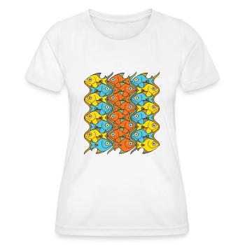 Something is Nicely Fishy Here! - Women's Functional T-Shirt - white - Front - AI Model Female 172 dark (172cm)