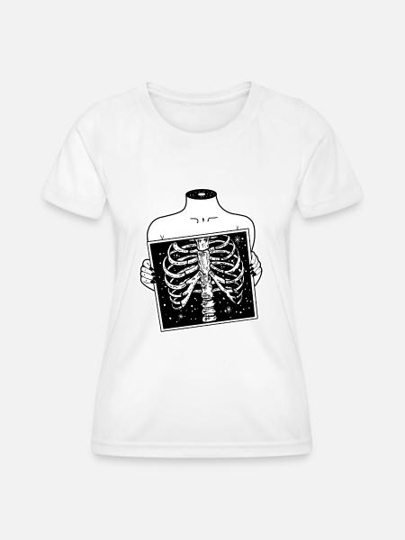 Röntgenbild einer kopflosen Frau - Frauen Funktions-T-Shirt - Weiß