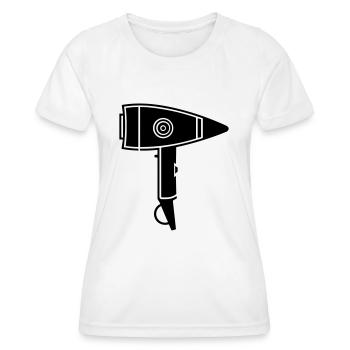 Seche cheveux - T-shirt sport Femme - blanc - Devant - AI Model Female 172 dark (172cm)