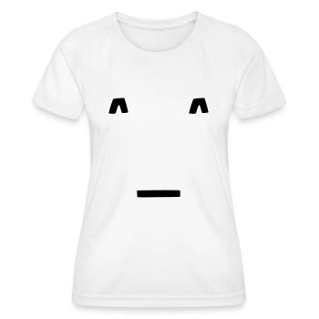 ^_^ / HAPPY - EMOJI - Frauen Funktions-T-Shirt - Weiß - Vorne - AI Model Female 172 dark (172cm)