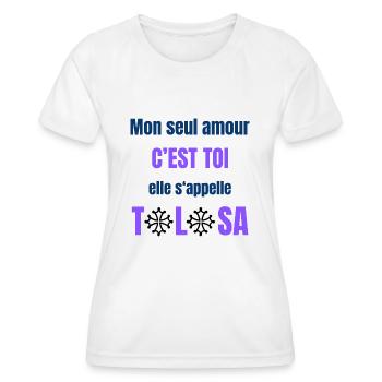 TOULOUSE - T-shirt sport Femme - blanc - Devant - AI Model Female 172 dark (172cm)
