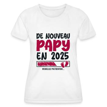 2025 wieder Opa - Frauen Funktions-T-Shirt - Weiß - Vorne - AI Model Female 172 dark (172cm)