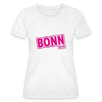 Bonn 0228 Vorwahl - Frauen Funktions-T-Shirt - Weiß - Vorne - AI Model Female 172 dark (172cm)