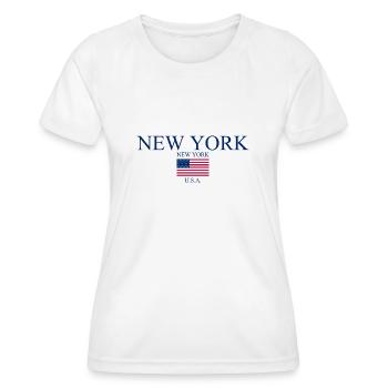 New York - États-Unis - Amérique - NYC - T-shirt sport Femme - blanc - Devant - AI Model Female 172 dark (172cm)