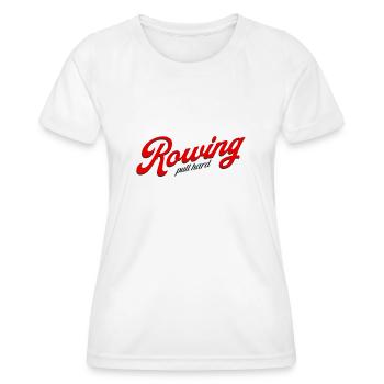 Aviron Pull Hard Rameur Rameur - T-shirt sport Femme - blanc - Devant - AI Model Female 172 dark (172cm)