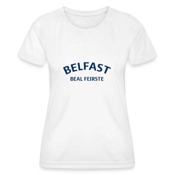 Belfast, Beal Feirste, Irlande du Nord, Irlande du Nord - T-shirt sport Femme - blanc - Devant - AI Model Female 172 dark (172cm)