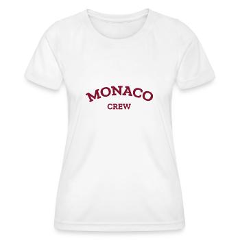 Monaco Crew - Monte Carlo - Mer Méditerranée - T-shirt sport Femme - blanc - Devant - AI Model Female 172 dark (172cm)