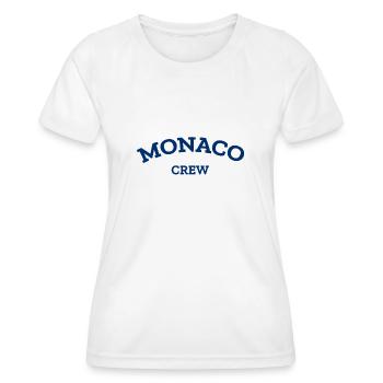 Monaco Crew - Monte Carlo - Mer Méditerranée - T-shirt sport Femme - blanc - Devant - AI Model Female 172 dark (172cm)