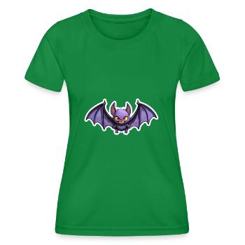 Fledermaus / Vampir / Dracula / Tier / Halloween - Frauen Funktions-T-Shirt - Kelly Green - Vorne - AI Model Female 172 dark (172cm)