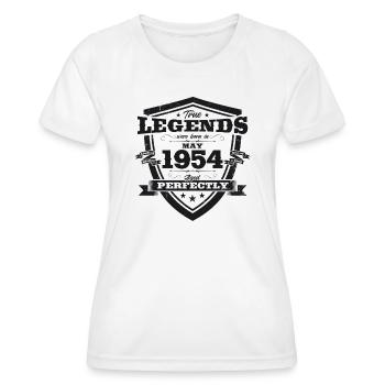 Légende Mai 1954 Né en 1954 Anniversaire 1954 - T-shirt sport Femme - blanc - Devant - AI Model Female 172 dark (172cm)