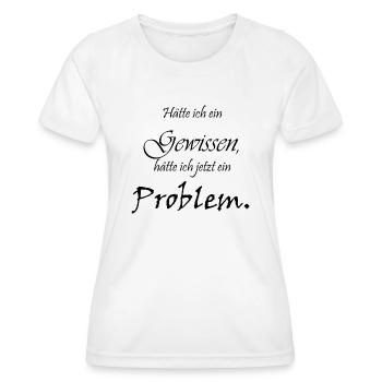 Gewissen Problem - Frauen Funktions-T-Shirt - Weiß - Vorne - AI Model Female 172 dark (172cm)