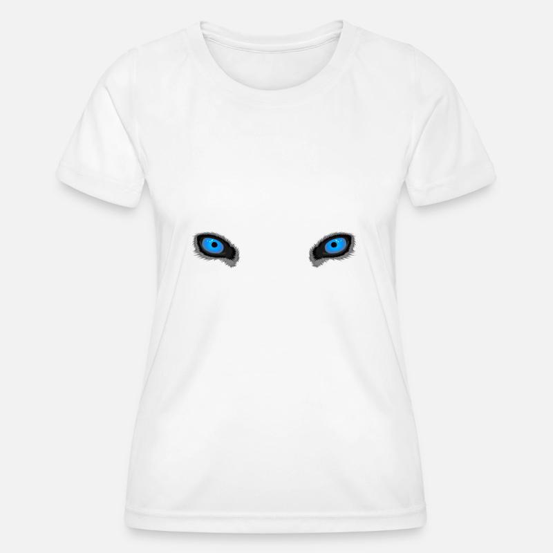 Deep Blue Wolf Eyes - Women's Functional T-Shirt - white
