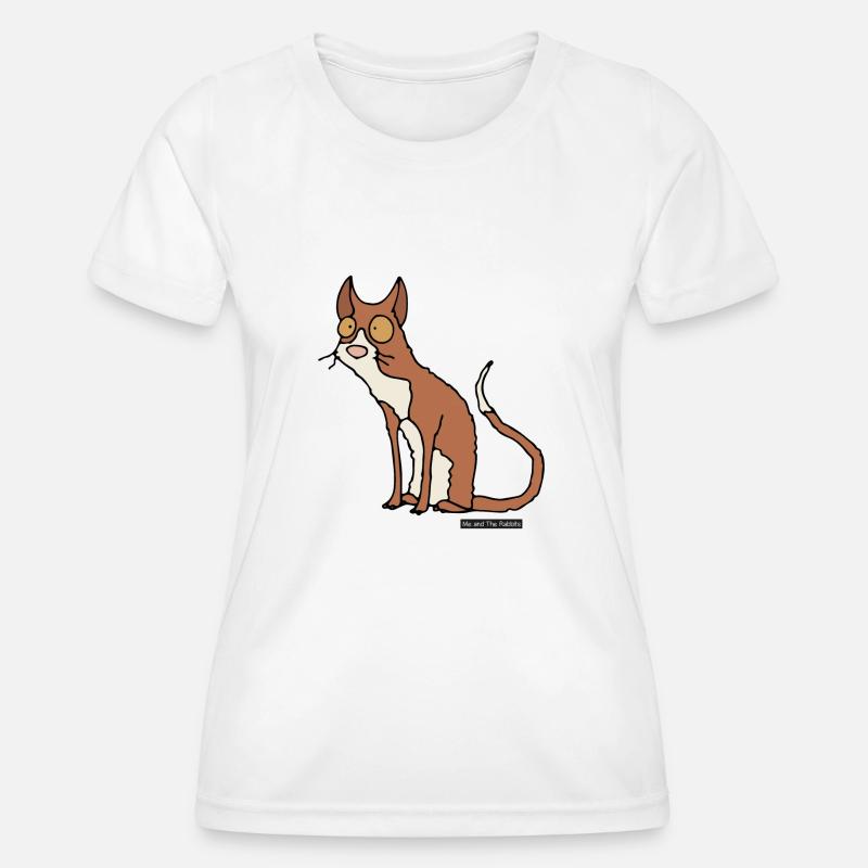 Cat - Cornish Rex - Women's Functional T-Shirt - white